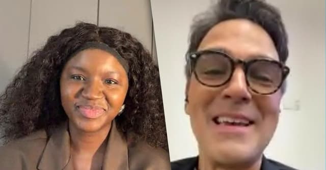 Kenya Sade e Tadeu Schmidt brincam com fama de CDF na coletiva do Prêmio Multishow 2025. Reprodução: Gshow