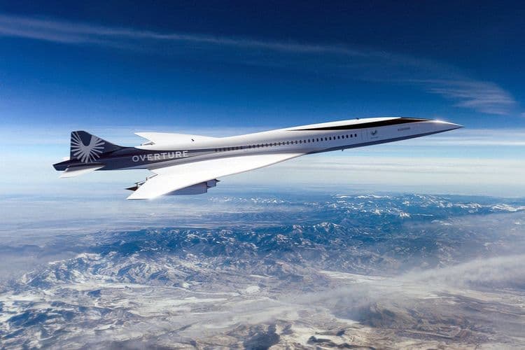 Avião supersônico promete encurtar a viagem de Nova Iorque a Los Angeles para cerca de duas horas. Legenda da imagem. Reprodução: Gizmodo