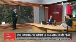 Aneel cobra Enel por demora em religar a energia em São Paulo. Legenda da imagem. Reprodução: Retorno do item 11