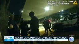 Imagens da câmera corporal desmentem a versão dos policiais sobre a execução de Jeferson de Souza. Reprodução: TV Globo