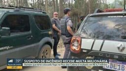 Incêndio atinge 120 hectares no Pico das Cabras e provoca novo reservatório de combate a queimadas.; Reprodução: EPTV