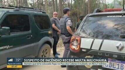 Incêndio atinge 120 hectares no Pico das Cabras e provoca novo reservatório de combate a queimadas.; Reprodução: EPTV