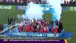 Capivariano é campeão da Série A2 e empresta técnico Elio Sizenando ao Figueirense. Reprodução: Globo