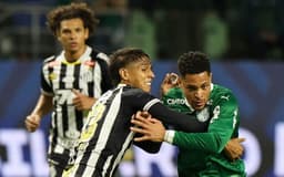 Vitor Roque abre o placar; Palmeiras lidera diante do Santos. Legenda da imagem. Reprodução: Retorno do item 11