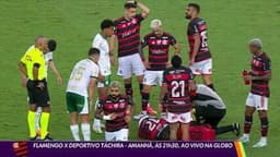 Flamengo finaliza os preparativos para o confronto decisivo contra o Deportivo Táchira pela Libertadores. Reprodução: Globo