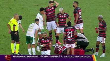 Flamengo finaliza os preparativos para o confronto decisivo contra o Deportivo Táchira pela Libertadores. Reprodução: Globo