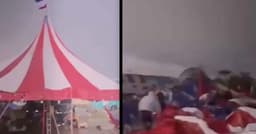 Estrutura de Circo Colapsa em Tempestade no RS