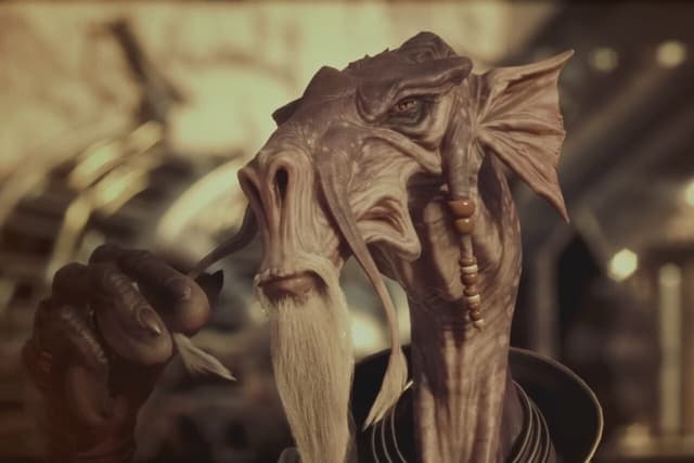 Sebulba dirige seu podracer em Star Wars: Galactic Racer. Reprodução: Gizmodo