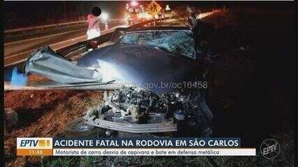 Motociclista de 19 anos morre em colisão com carro no Centro de Matão. Legenda da imagem. Reprodução: Retorno do item 11