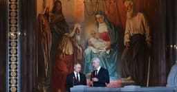 Putin e Sobyanin participam de celebração da Páscoa com o Patriarca Kirill em Moscovo. Reprodução: Reuters