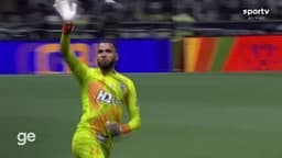 Atlético-MG comemora classificação nas redes sociais após vencer o Flamengo na Copa do Brasil. Reprodução: Globo