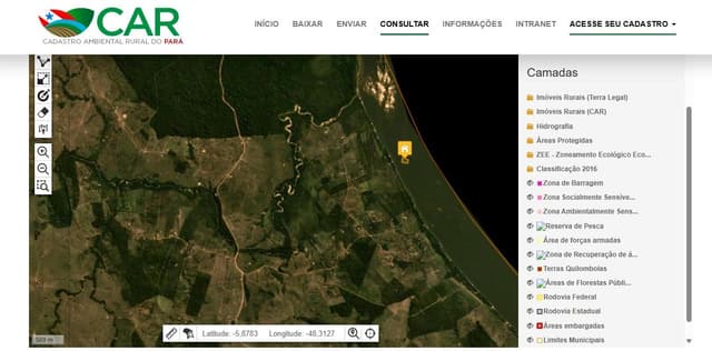 Verificação de localização de propriedades é crucial para combater fraudes no Cadastro Ambiental Rural.; Reprodução: Globo
