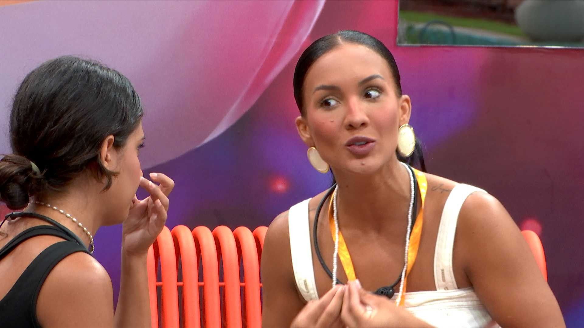 [Gabriela e Maxiane acertam contas após Sincerão; concorrente admite ter sido ingênua]. Reprodução: Gshow