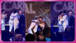 Jessica Martin e Nino são os novos intérpretes da Beija-Flor, após vencerem 'A Voz do Carnaval'. Reprodução: Globo