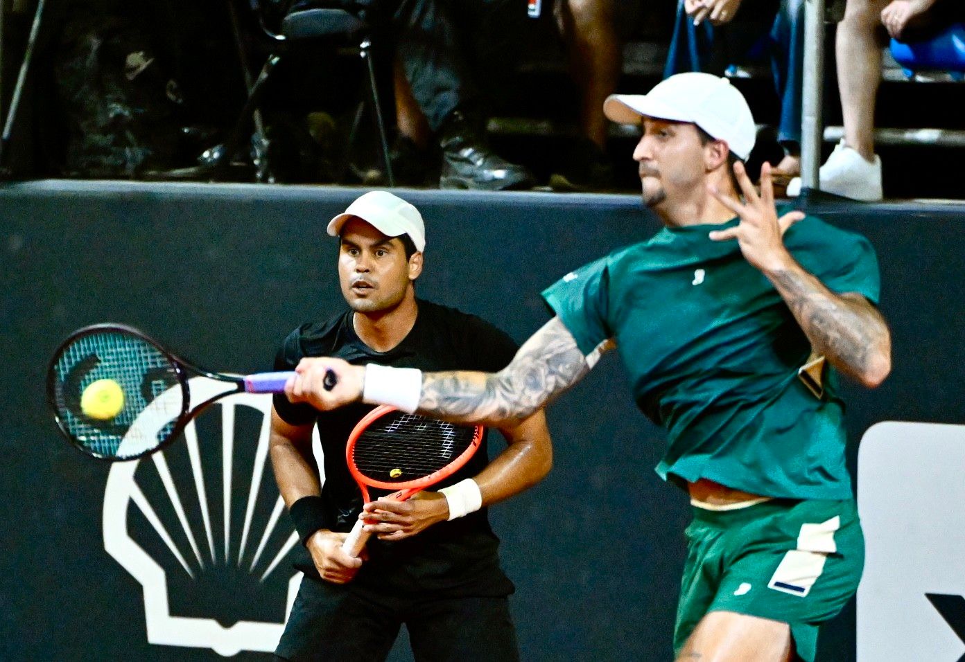 Meligeni e Zormann caem nas quartas de duplas do Rio Open.. Reprodução: Ge