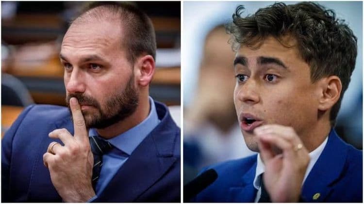 Nikolas Ferreira enfrenta críticas por sua atuação tímida nas redes sociais, segundo aliados de Bolsonaro. Legenda da imagem. Reprodução: Globo