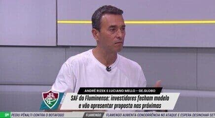 André Rizek explica andamento da SAF no Fluminense. Legenda da imagem. Reprodução: Retorno do item 11