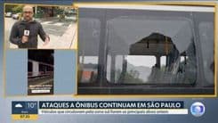 Ronaldo Sayeg, diretor do Deic, apresenta novas investigações sobre vandalismos em ônibus em São Paulo. Reprodução: TV Globo