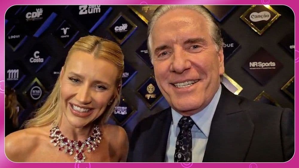 Ana Paula Siebert e Roberto Justus falam sobre ciúmes e segurança em seu relacionamento durante evento. Reprodução: Globo