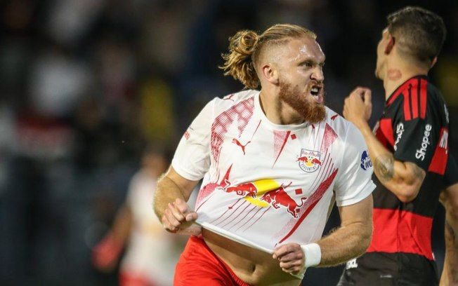 Bragantino vence o Flamengo; primeira derrota de Jardim.. Reprodução: Esporte