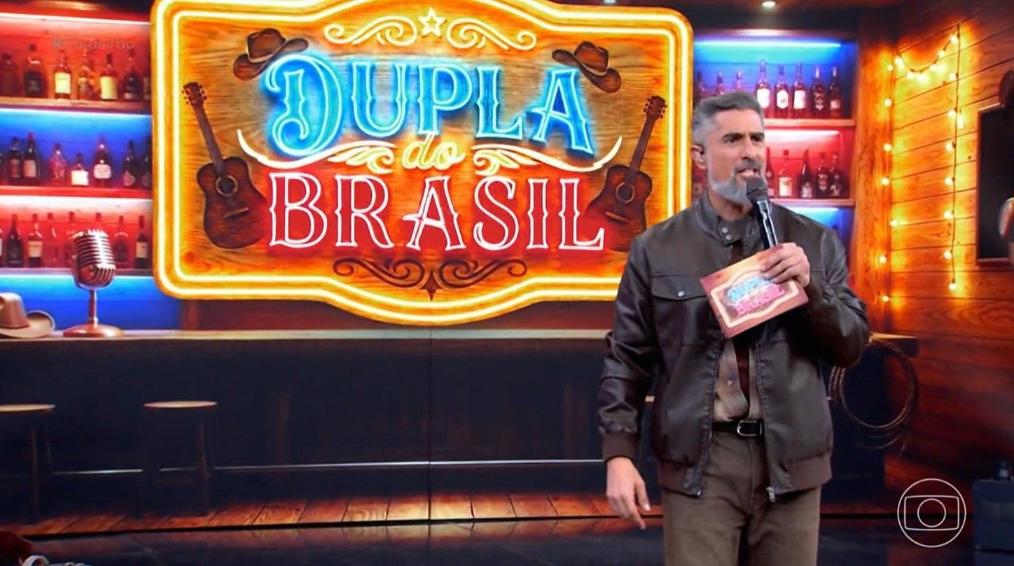 Dupla brasileira se apresenta no palco do Caldeirão com Mion. Reprodução: Gshow