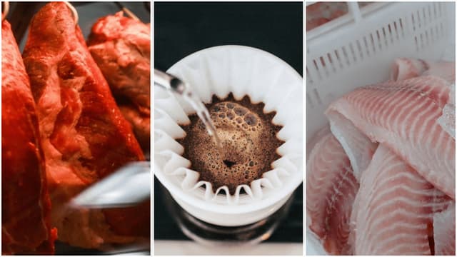 Tarifa de 50% imposta por Trump afeta carne, café e tilápia exportados pelo Brasil. Legenda da imagem. Reprodução: Globo