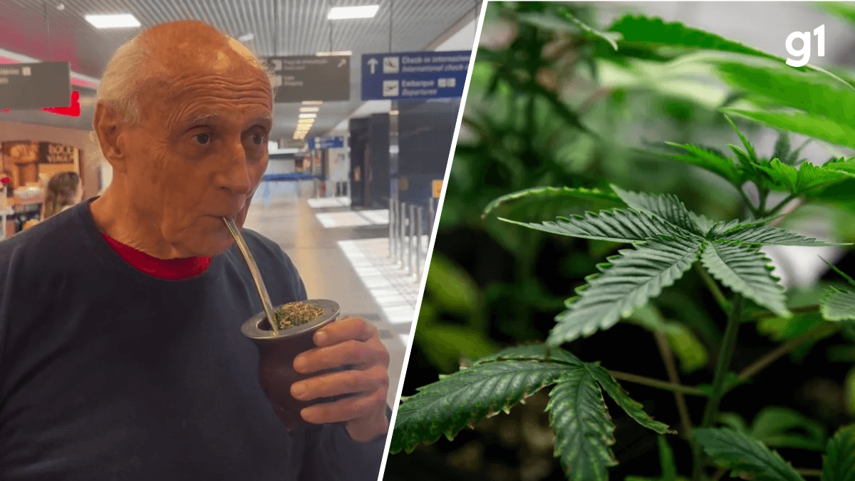 Eduardo Suplicy compartilha bebida terapêutica durante visita ao RS. Reprodução: G1