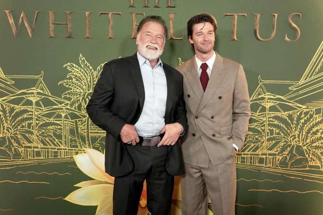 Arnold e Patrick Schwarzenegger conversam sobre atuação e família durante evento da Variety. Reprodução: Terra