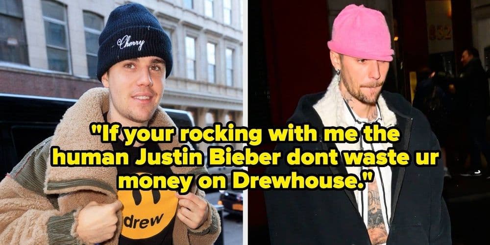 Declarantes discutem a representação da marca Drewhouse em evento. Reprodução: BuzzFeed.