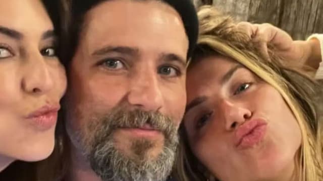 Fernanda Paes Leme marca presença no aniversário de amigo enquanto Giovanna Ewbank celebra renovação de votos. Reprodução: Globo
