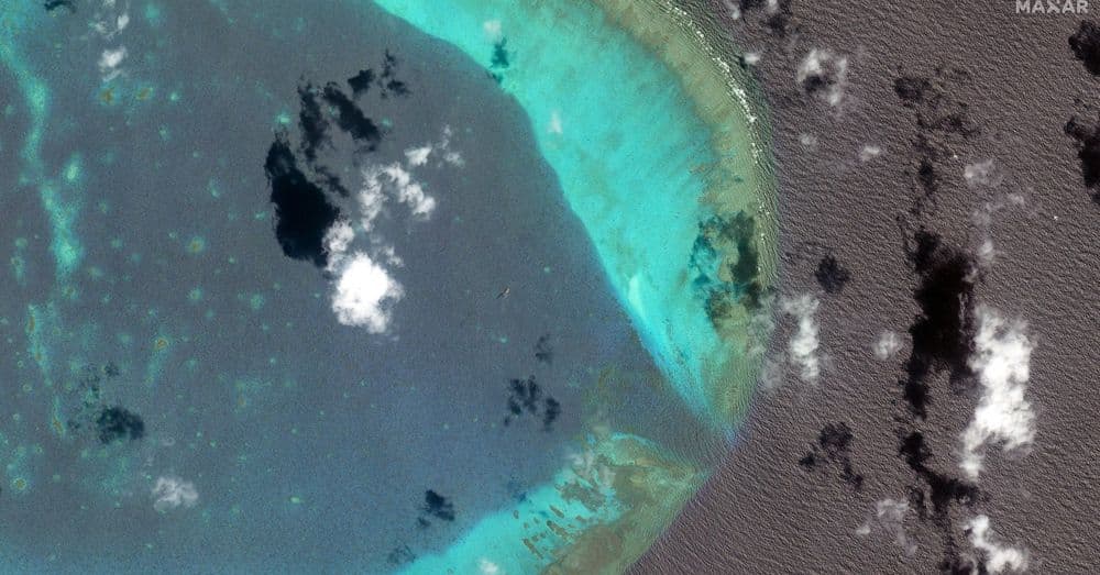 Confrontos entre China e Filipinas em área disputada do Mar do Sul da China. Reprodução: Reuters