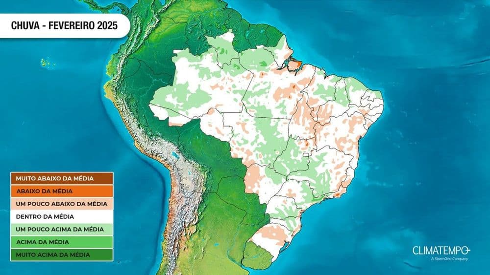Clima no Brasil em fevereiro: previsão de chuvas e calor
