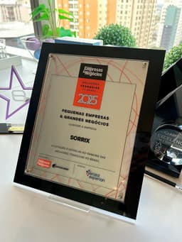 Sorrix é premiada com cinco estrelas no Prêmio Melhores Franquias do Brasil 2025 em São Paulo. Reprodução: Globo
