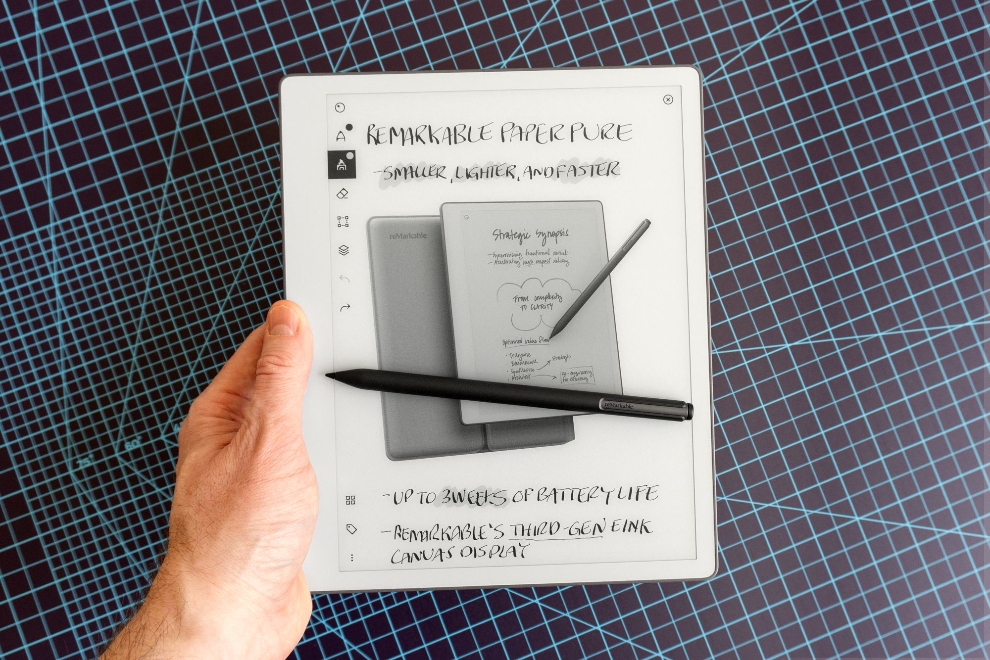 The Remarkable Paper Pure is the best digital notepad I’ve ever used. Fonte: The Verge