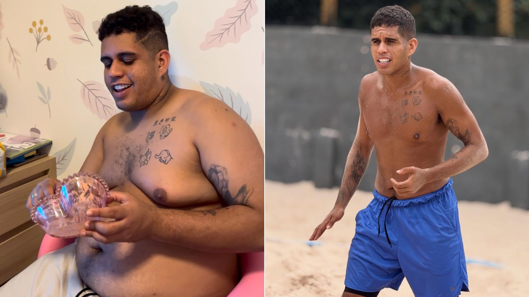 Famosos exibem transformação corporal após perderem mais de 40 kg. Reprodução: Gshow