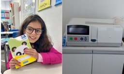 Menino de 12 anos desce 14 andares para diálise em SP, sem luz em casa.. Reprodução: Oglobo