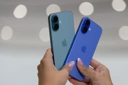 Palco do evento da Apple em Cupertino durante apresentação de novos iPhones e produtos. Legenda da imagem. Reprodução: G1