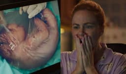 A personagem Aldeíde se emociona ao assistir a parto de bebê reborn em 'Vale Tudo'. Reprodução: Purepeople