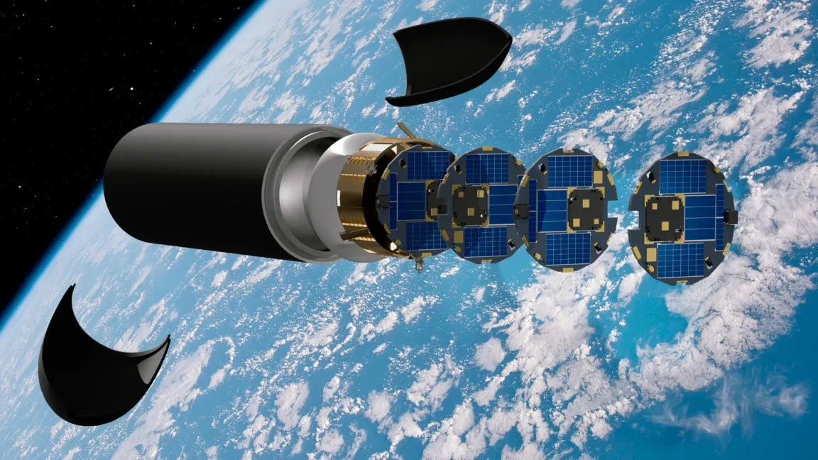 Satélite disco em implantação, foco do governo.. Reprodução: Arstechnica