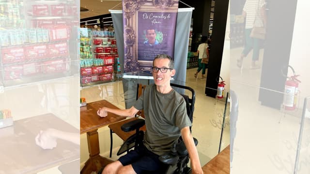 Escritor com paralisia cerebral lança livros em Marília. Reprodução: Retorno do item 11