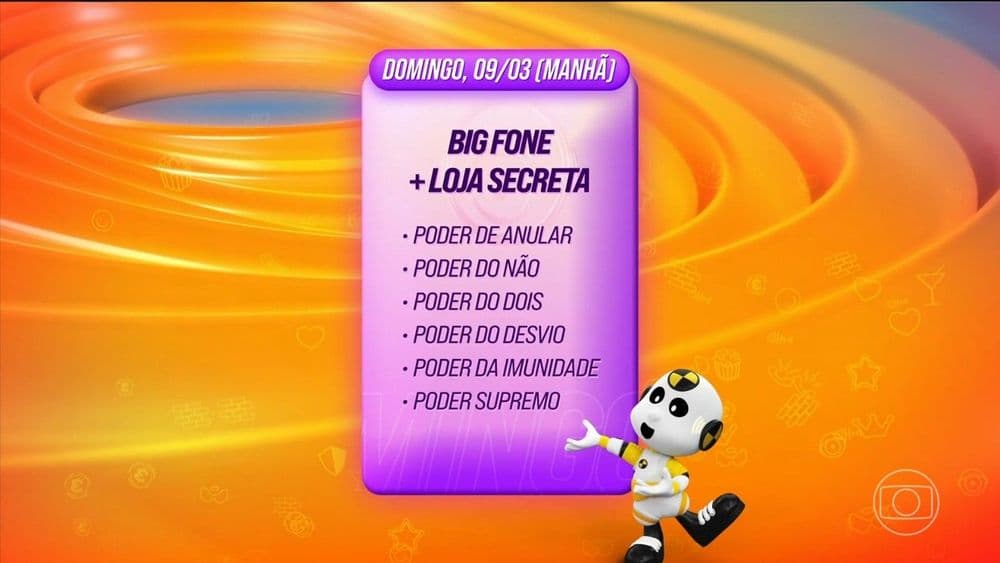 Preços da Loja Secreta do Big Fone no BBB 25
