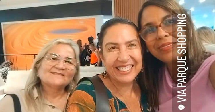 Familiares do BBB 25 se reencontram em shopping no Rio