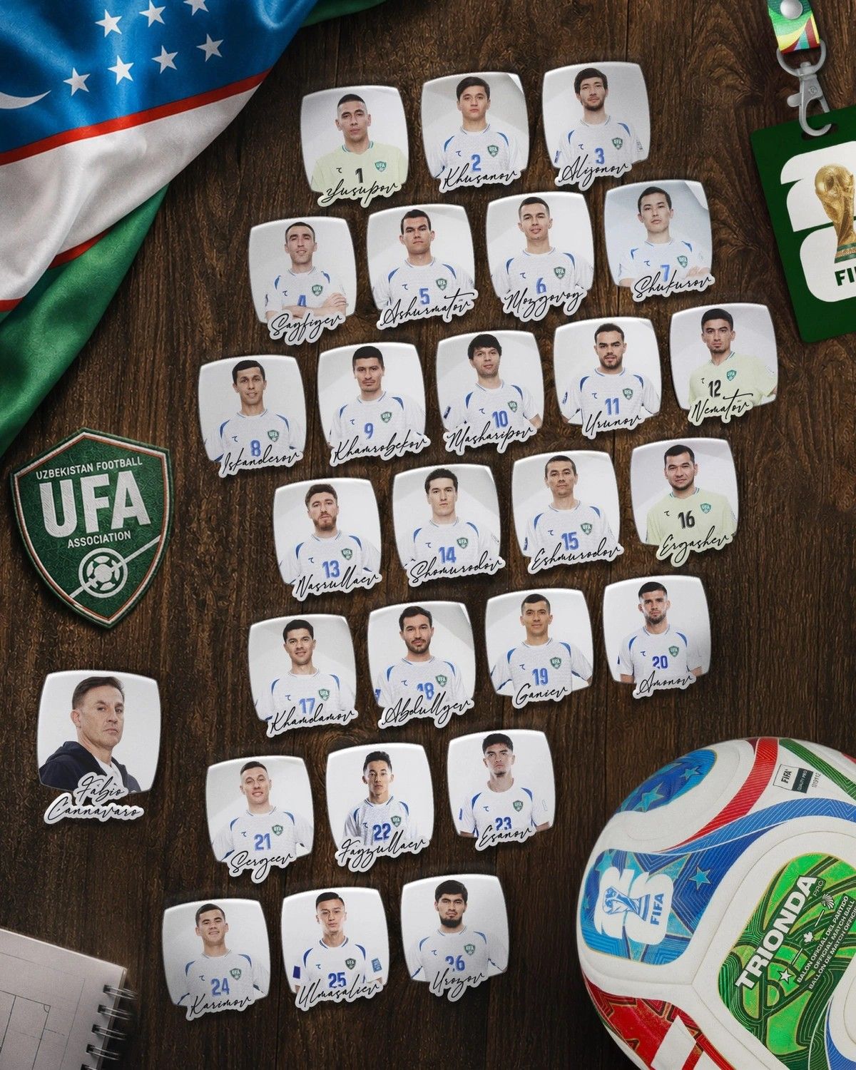 Convocados do Uzbequistão para a Copa do Mundo de 2026; veja lista