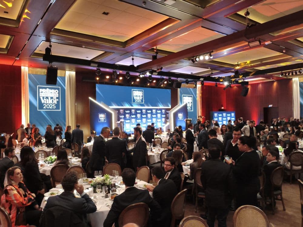 Premiação do ‘Executivo de Valor’ destaca líderes que enfrentam desafios econômicos em evento no Rosewood, São Paulo. Reprodução: Globo