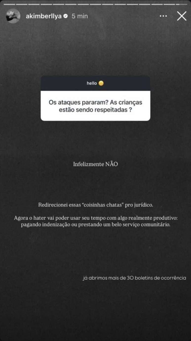 Amanda Kimberlly desabafa sobre ataques sofridos pela filha Helena nas redes sociais.; Legenda da imagem. Reprodução: Terra