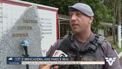 Proposta no Guarujá busca proibir o uso de armas de gel, visando aumentar a segurança pública. Reprodução: G1