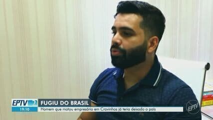 Suspeito de assassinato de empresário em Cravinhos é procurado pela polícia. Reprodução: Globo