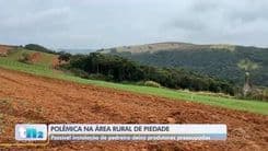 Moradores de Piedade expressam preocupação com a instalação de pedreira na região agrícola. Reprodução: Globo