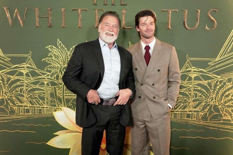 Arnold e Patrick Schwarzenegger conversam sobre atuação e família durante evento da Variety. Reprodução: Terra
