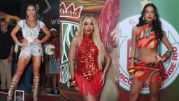 Musas brilham em ensaio na quadra da Grande Rio. Reprodução: Gshow